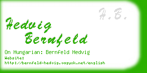 hedvig bernfeld business card